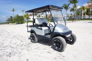 golf cart on beach