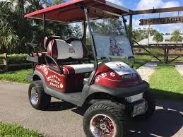 red golf cart